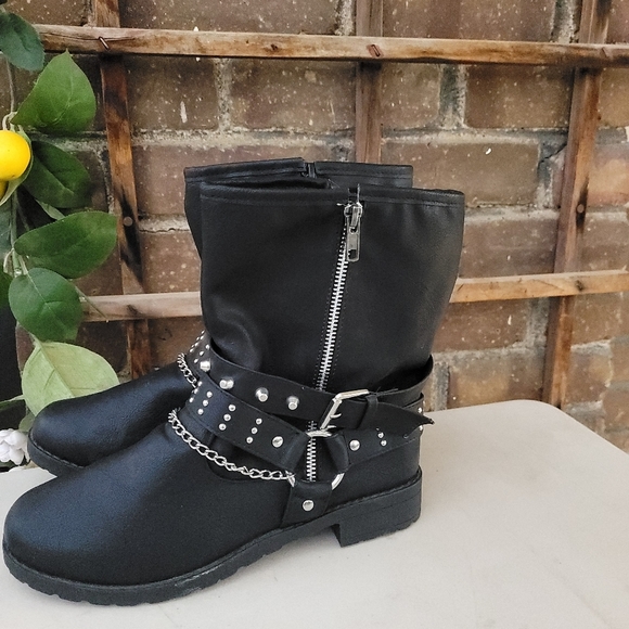 rue21 etc Combat Ankle Boots Sz 9 - Picture 2 of 12